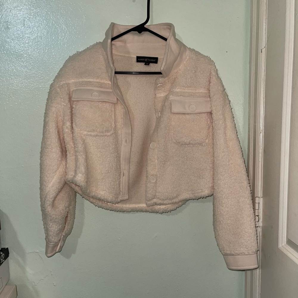 brand new cream teddy jacket  size medium